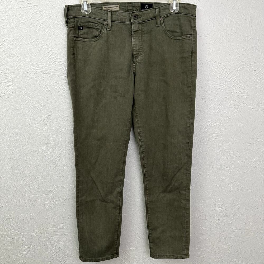 Adriano Goldschmied Green Stevie Ankle Slim Straight Jeans - Size 29 Petite